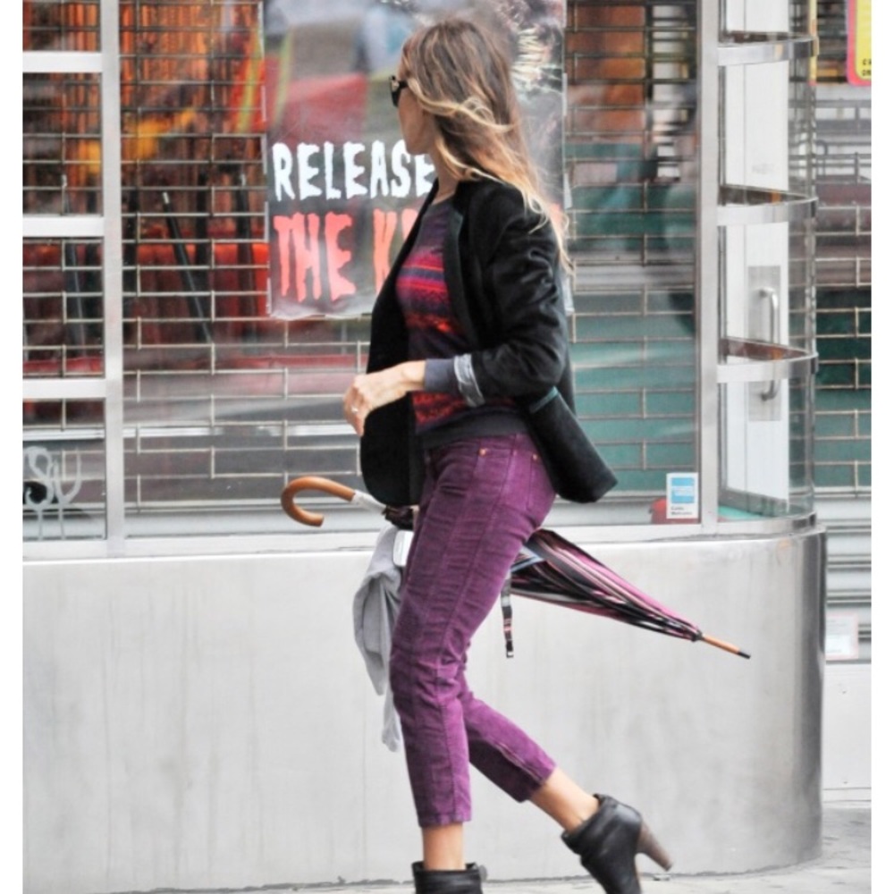 Closed Purple Moto Corduroys